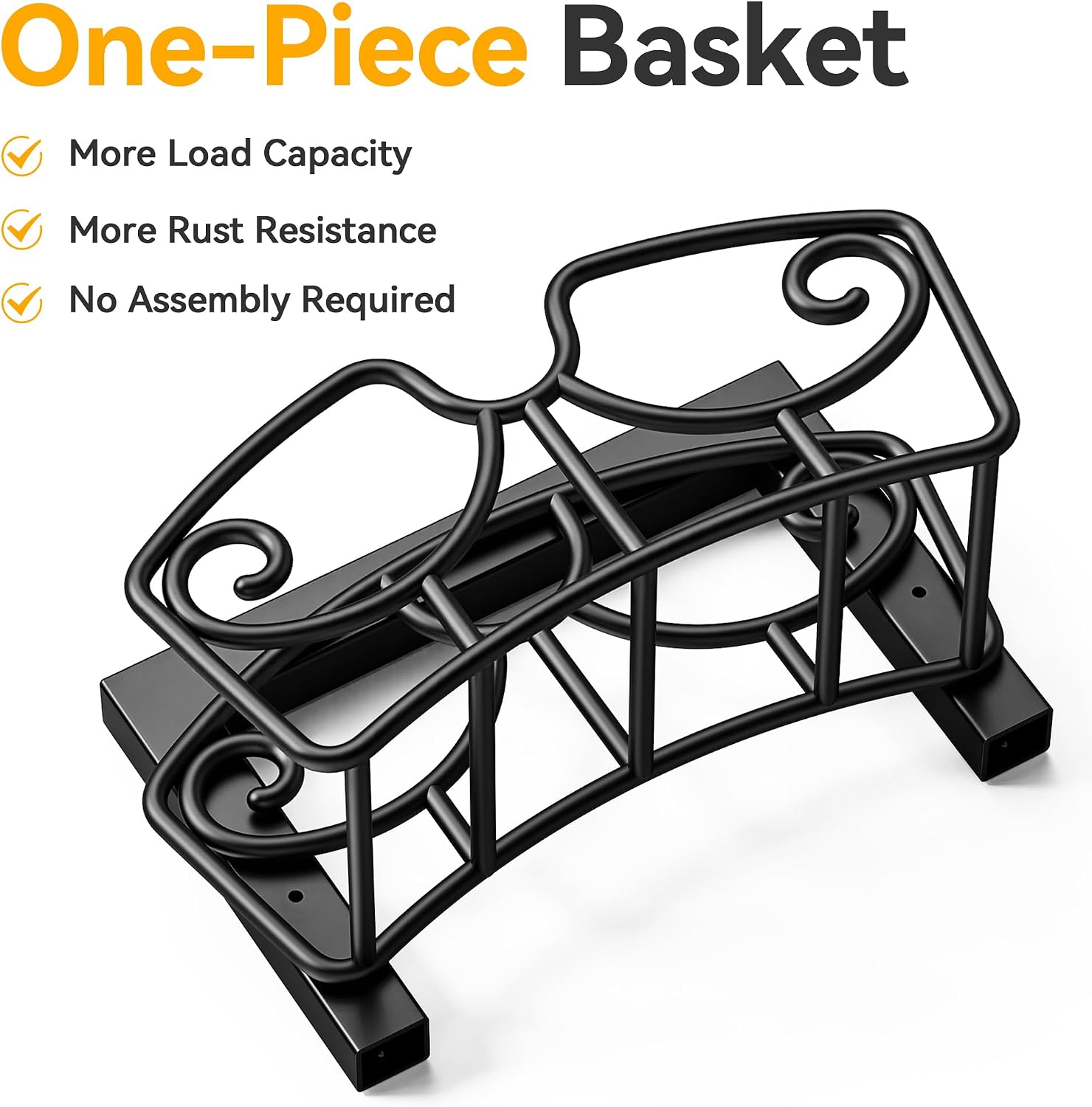 Garden Hose Holder Stand, Freestanding Metal Water Hose Storage Rack with Hooks for Outside Yard Lawn, Heavy Duty