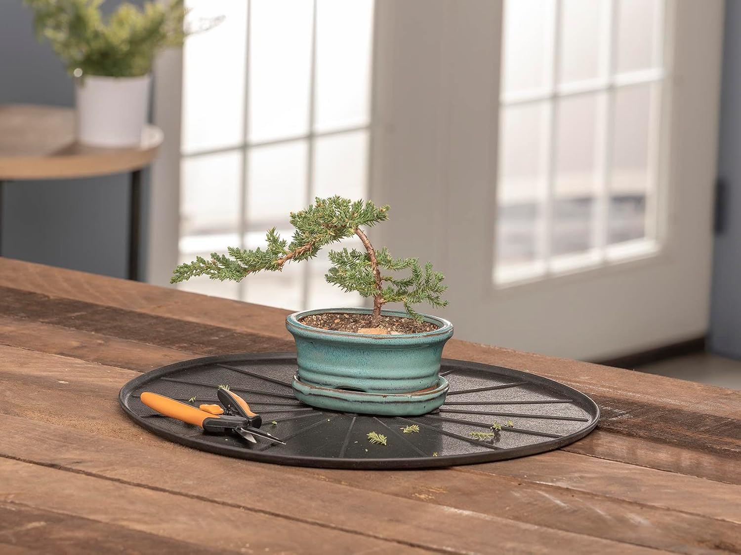 WeatherTech 18" Plant Mats/Coasters - for Floor Protection from Planter Spills, leaks and Soil (8A18CST2PKGR)- Grey