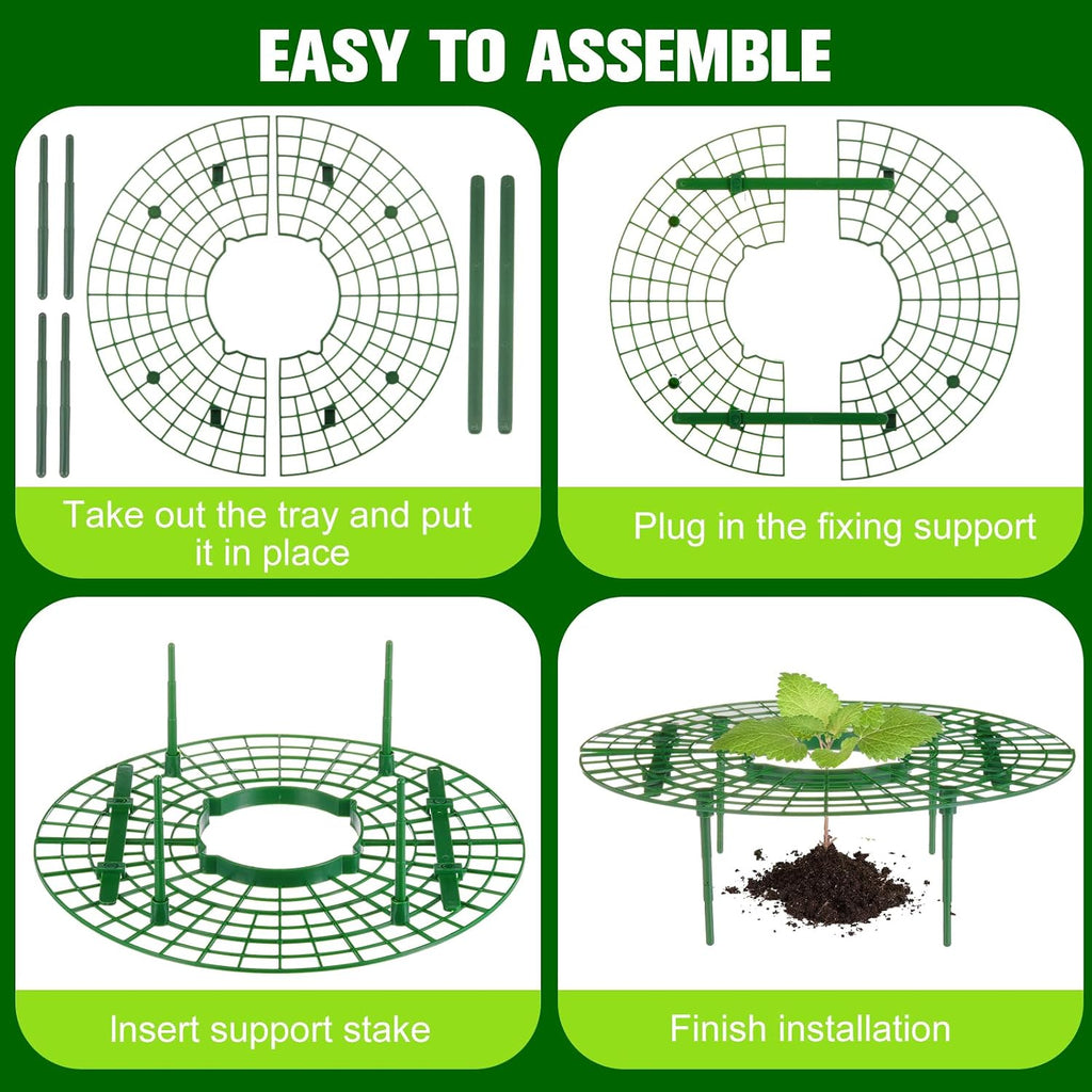 Irenare 12 Pack Strawberry Plant Support with Plant Labels Large Size Strawberry Growing Racks Growing Frame Stand
