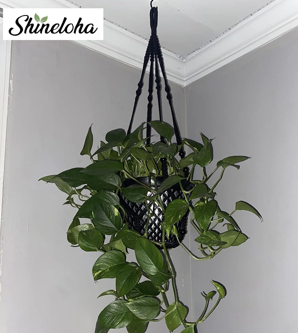 2 Pack Macrame Plant Hanger Large for 12 inch Pot, Large Plant Hanger | Large Macrame Plant Hanger, Long & Outdoor