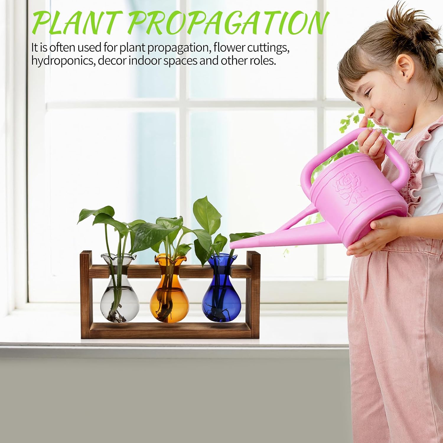 Plant Propagation Station Plant Terrarium Unique Birthday Gifts for Women | Plant Lovers Home Office Decor Planter with