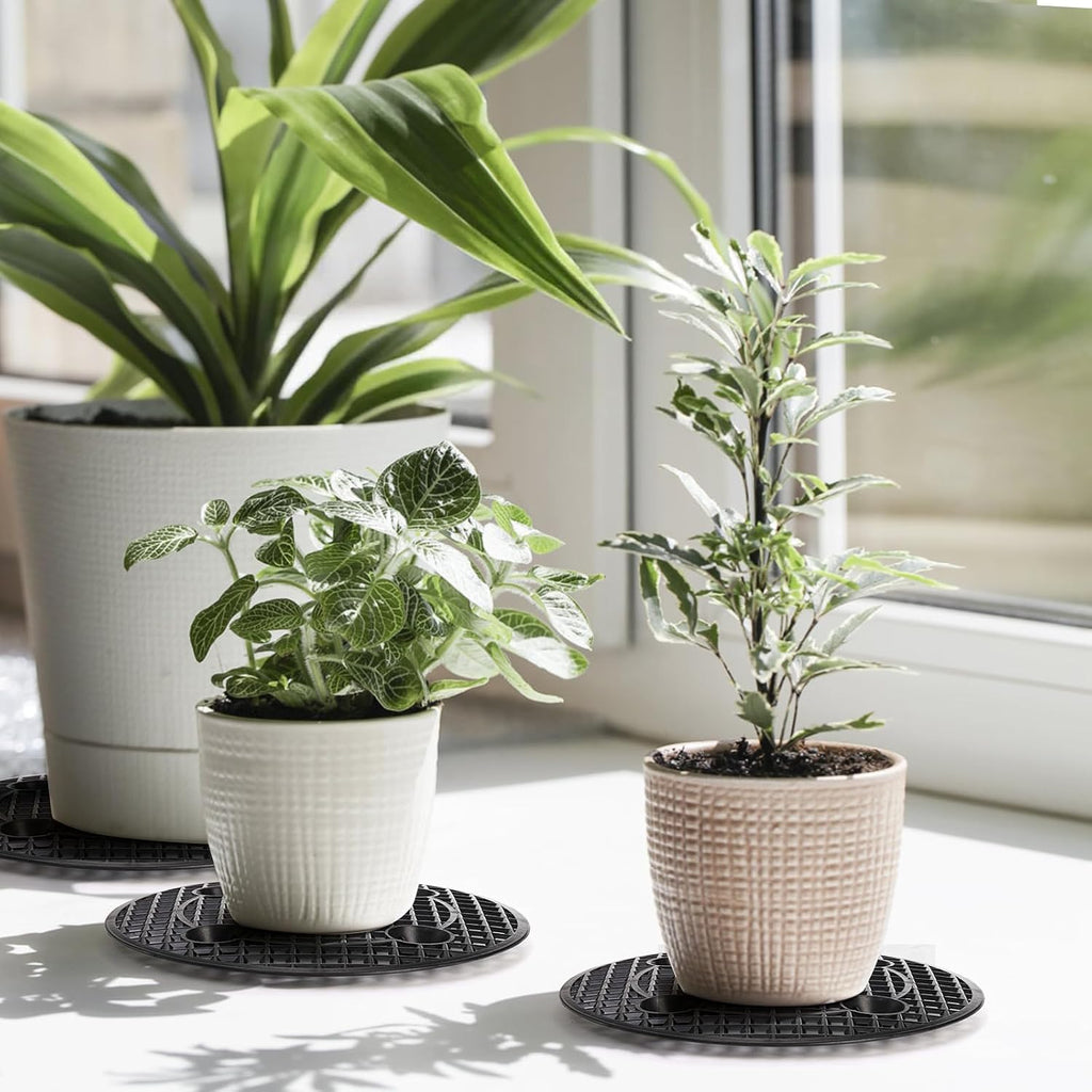 Tlence 15 PCS Plant Level Pot Elevator, 12 inch Plastic Potted Plant Stands, Large Patio Planter Riser Holder, Deck
