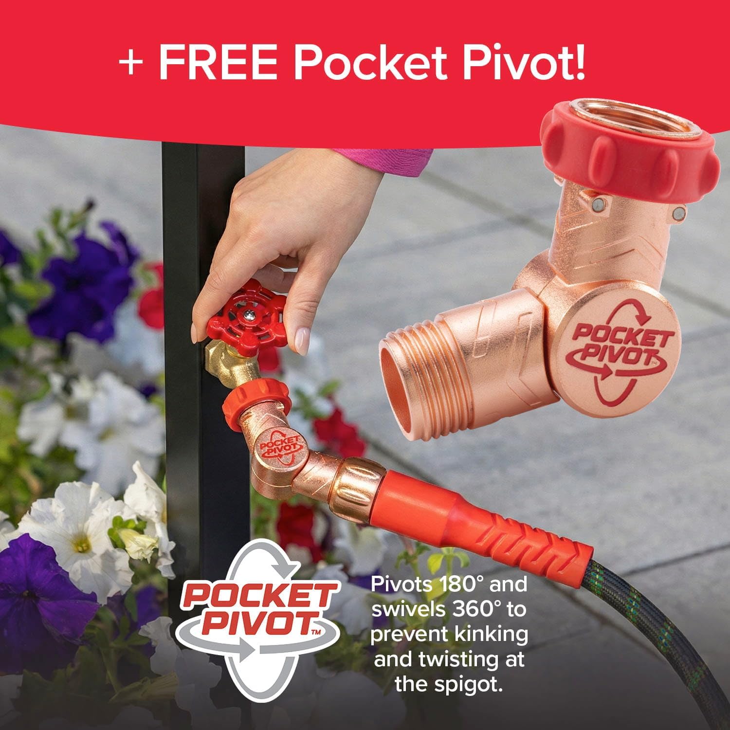 Pocket Hose Ballistic Double UV Edition 100 FT Expandable Garden Hose w/Pocket Pivot Swivel Connector, Anti-Burst