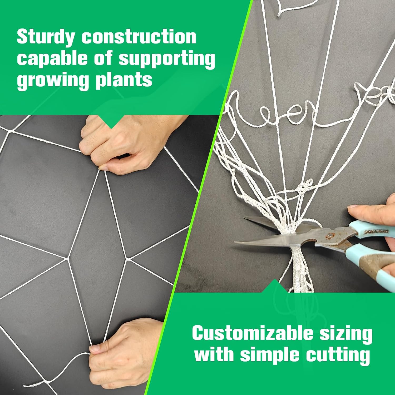 Trellis Netting 5 x 350ft 6x6 in Soft Mesh Garden Netting, Climbing Plants | Heavy Duty Trellis Netting, for Climbing