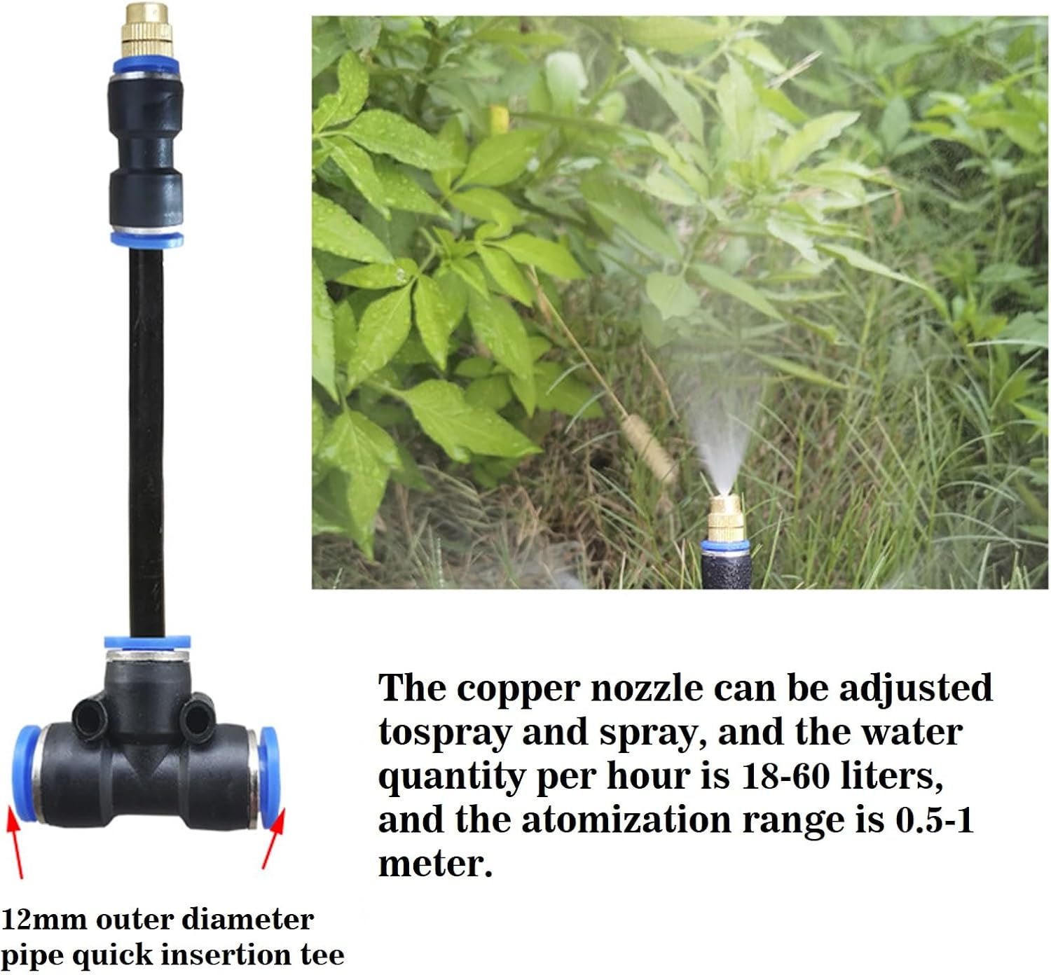 Update Drip Irrigation Kit, 82FT Automatic Watering System with 20 Replaceable 360° Bendable Sprayers, Atomizing Copper