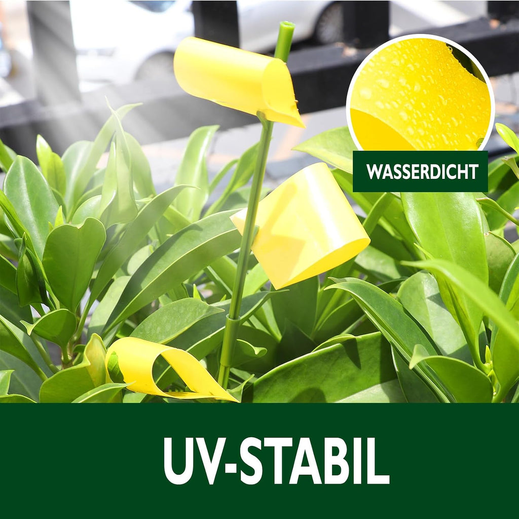 Garsum 84 Traps Sticky Houseplant Traps Gnat Yellow Insect Trap Indoor Fruit Fly Stakes Trap
