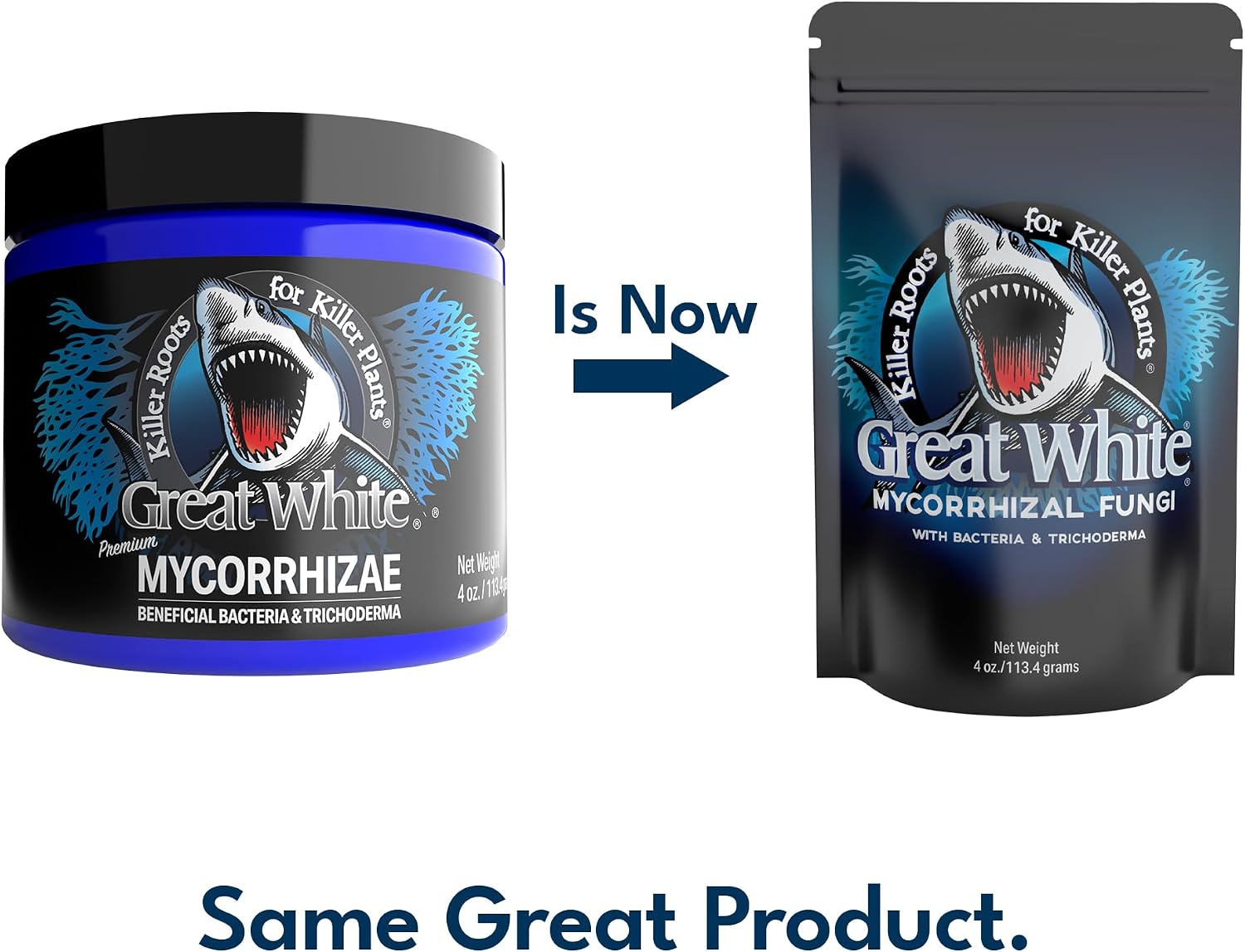 Great White Mycorrhizal Fungi 4 oz, Beneficial Bacteria for Plant Growth, Root Stimulator, Concentrated 3-in-1 Formula