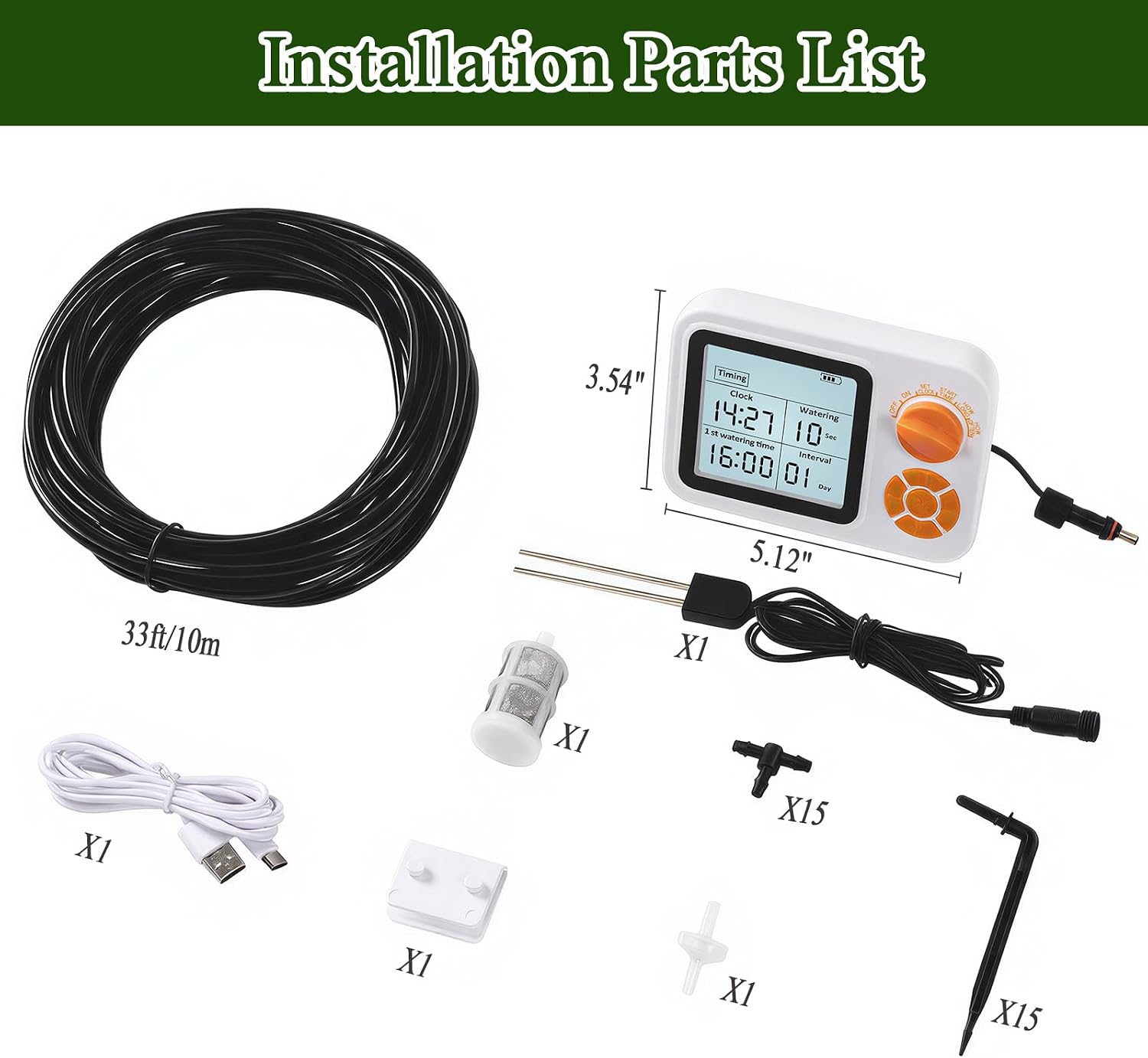 Topotdor Automatic Indoor Plant Waterer for 15 Potted Plants, Self Watering System Drip Irrigation Kit with