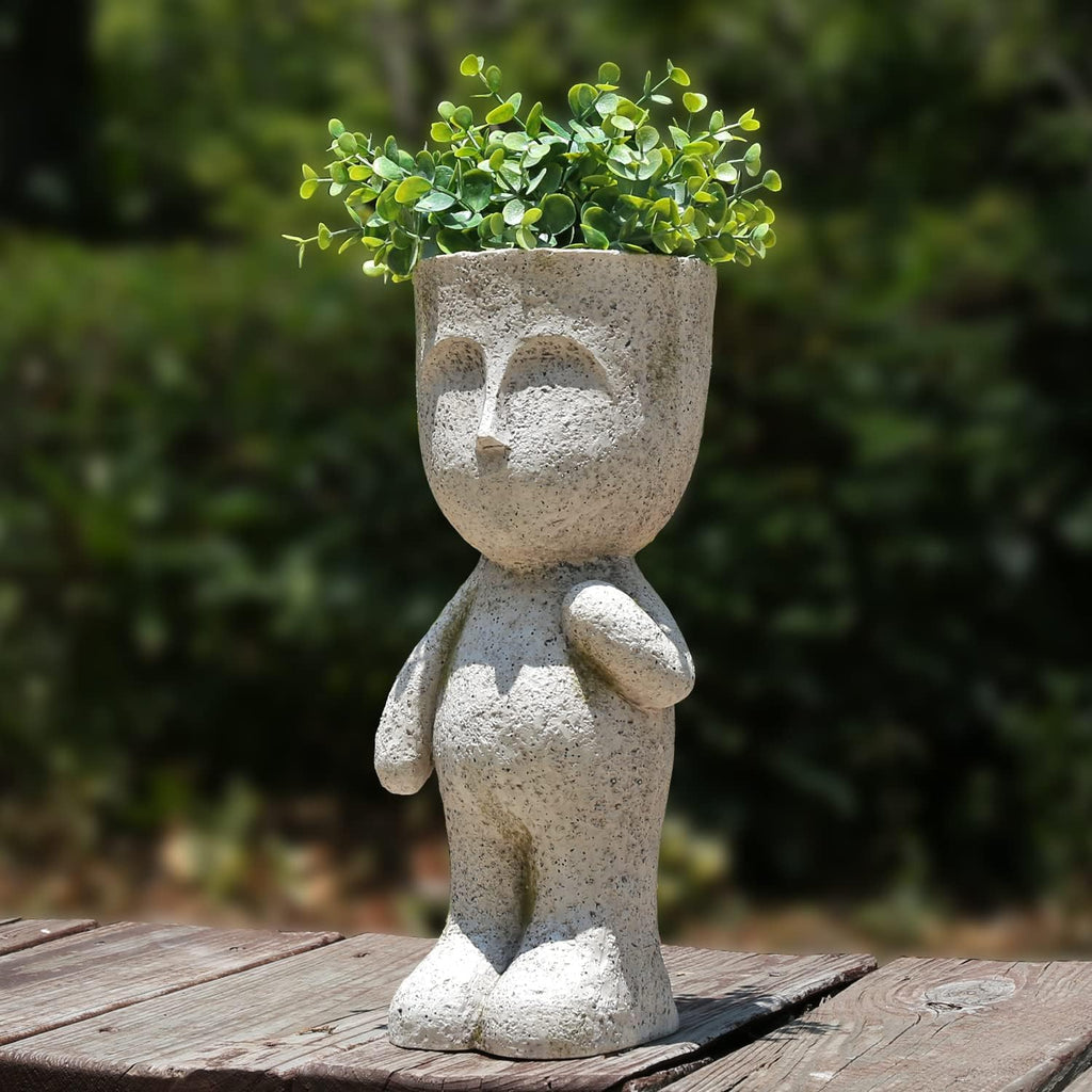 FIMOFIDRE CYNOR Head Planter Face Planters for Indoor Plants Resin Plant Pots with Drainage Hole Unique Succulents