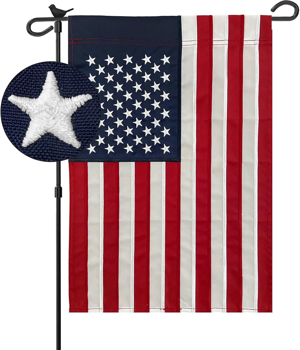 Summer Cardinal Bird Flower Garden Flag Patriotic Floral Yard Flags American Memorial Day 4th of July Flags Double Sided Rustic Farmhouse Garden Yard Seasonal Holiday Outdoor Decor 12×18 Inch