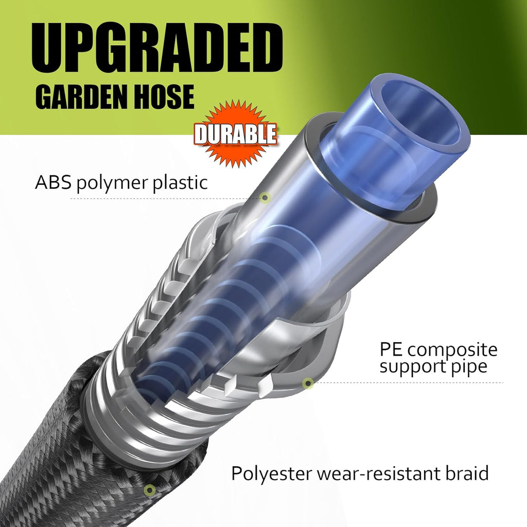 Garden Hose, Ultra Lightweight Water Hose 50FT | Felxible, 10 Function Sprayer, Leak proof, Pressure Resistant for