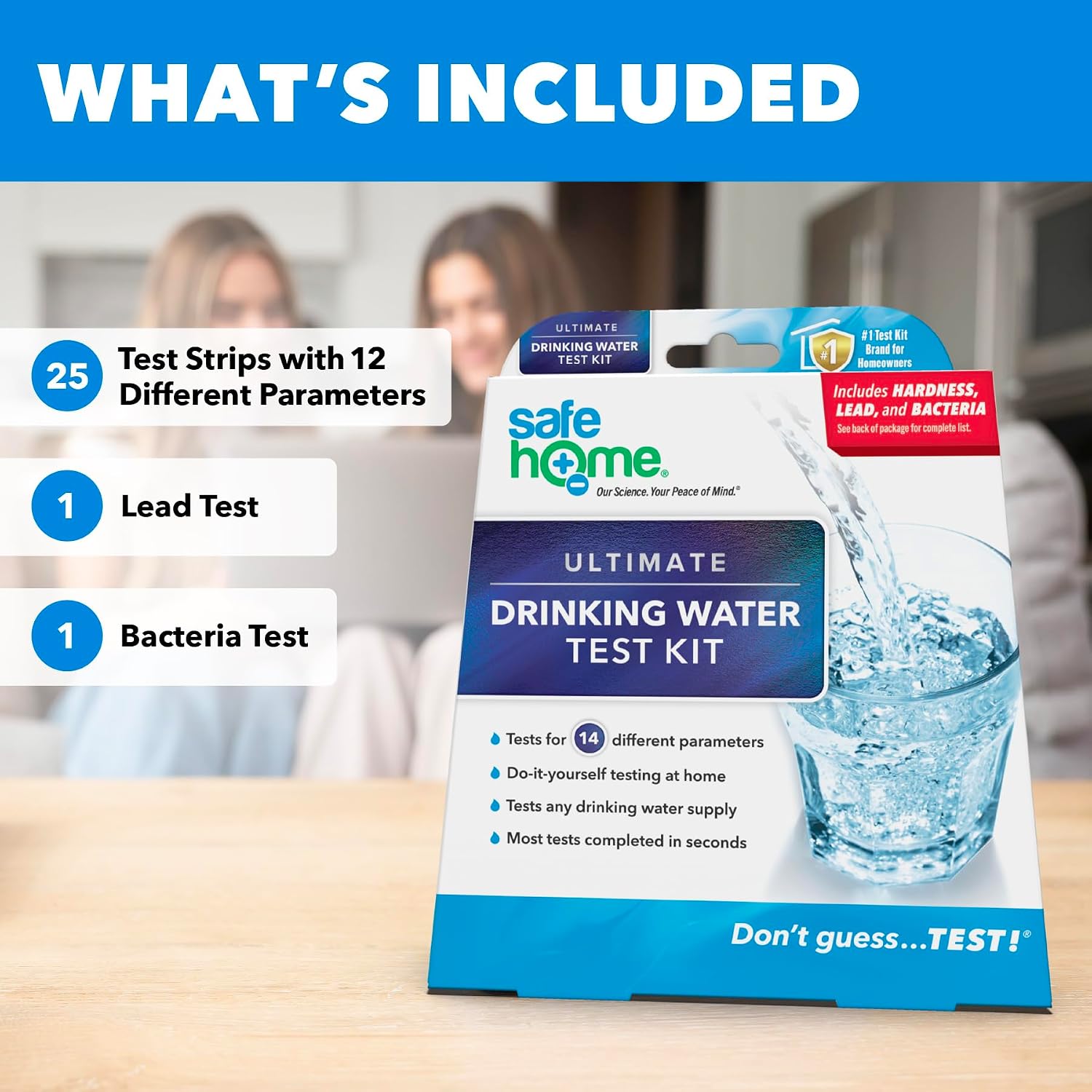 Safe Home® 14-in-1 DIY Ultimate Drinking Water Test Kit – Includes The Selling Lead & Bacteria Test Kits + 12