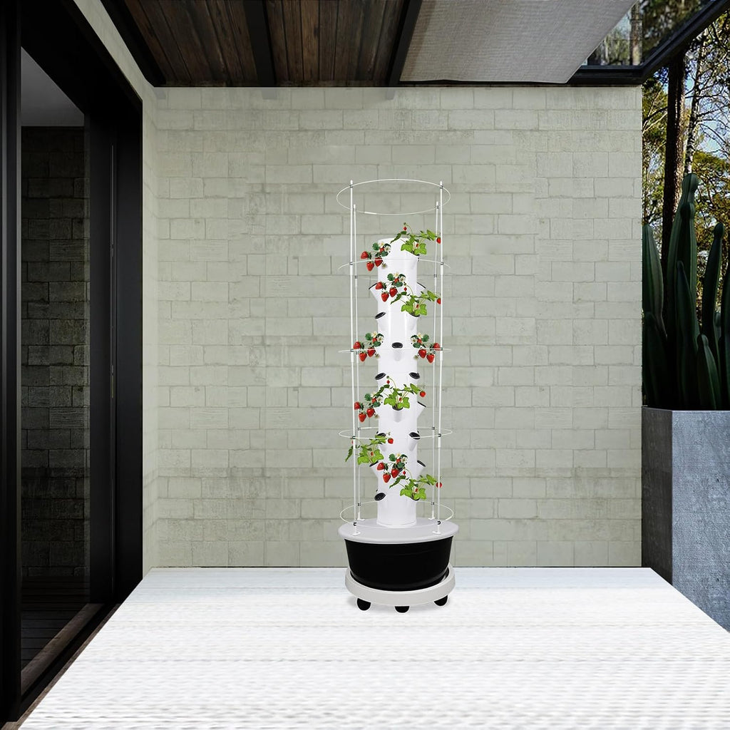 Hydroponics Growing System, 36 Pods Large Vertical Hydroponic Growing Tower with with Climbing Trellis, 9-Tier Indoor