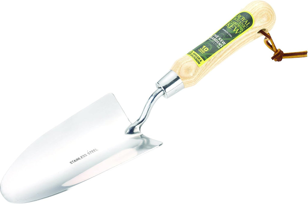 Spear & Jackson 3056KEW Kew Gardens Neverbend Stainless 3 Piece Hand Tool Gift Set – Planting Trowel, Transplant Trowel