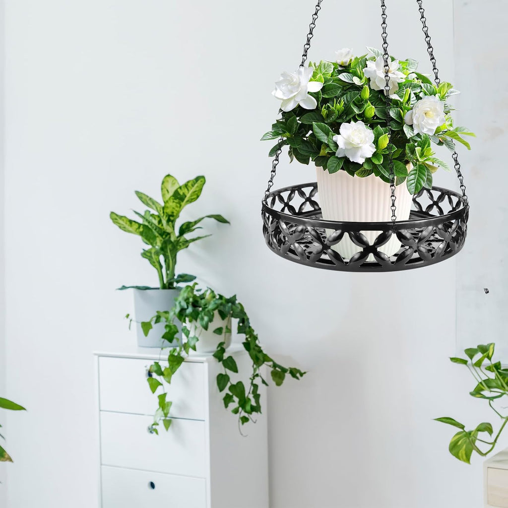 Plant Hanger, 2pcs Metal Hanging Plant Shelf Decorative Planter Flower Pots Holder for Indoor Outdoor, Modern Plant