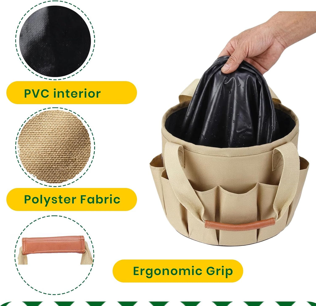 Complete Garden Tools Set, 11 Pcs Heavy Duty Gardening Tools with Organizer Tote Bag, Aluminum & Carbon Steel Garden