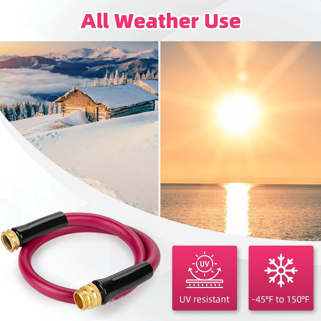 Garden Hose 5/8 in x 50 ft, Heavy Duty Durable Anti Kink Flexible Garden Water Hose for Drinking Water Safe BPA Free