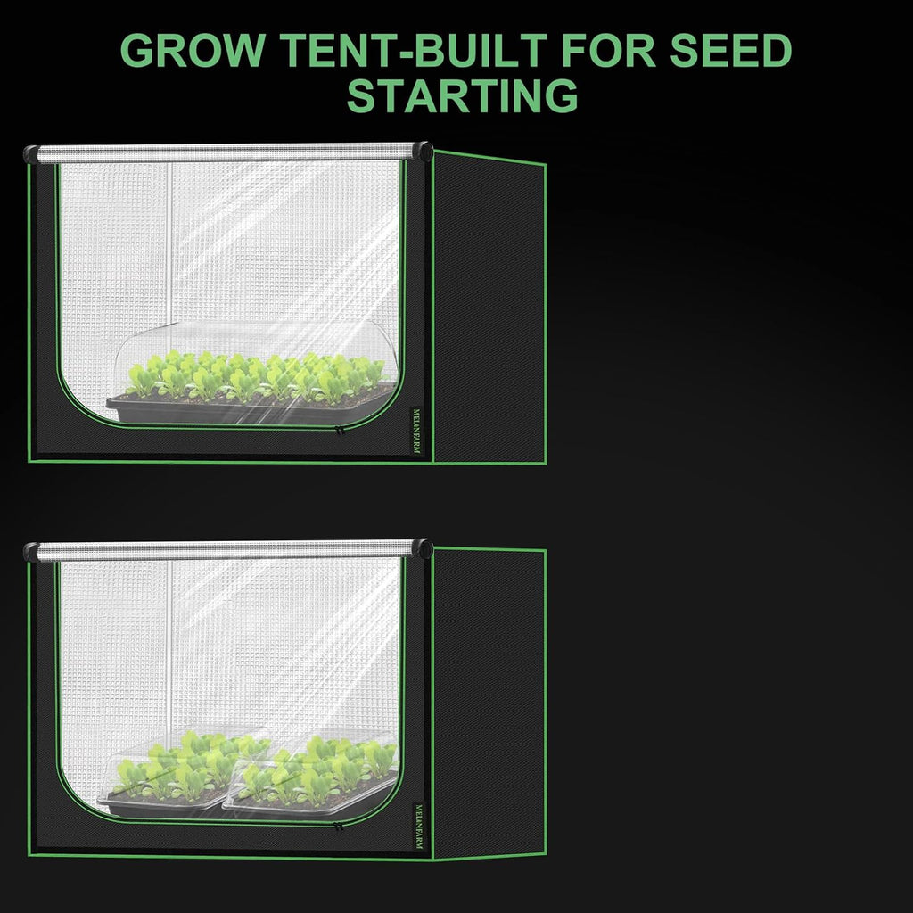 2x2 Grow Tent, 24"x24"x32" Double Transparent Viewing Door Indoor Grow Tent, Growing Tent with High Reflective Mylar &