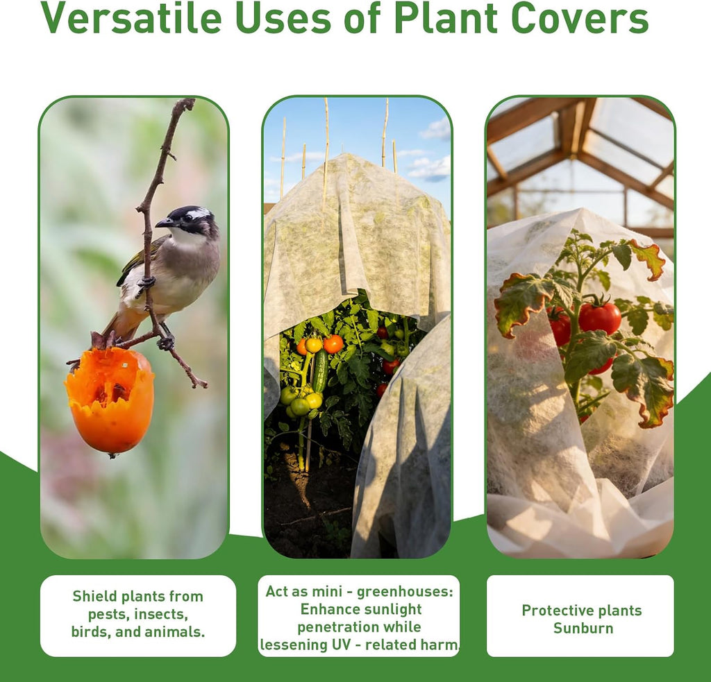 2 Pack Plant Covers Freeze Protection 10ft x 33ft Frost Cloth Plant Cover | Blanket for Outdoor Plants Winter or