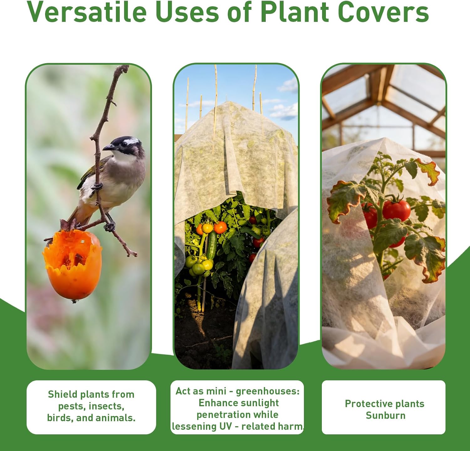 2 Pack Plant Covers Freeze Protection 10ft x 33ft Frost Cloth Plant Cover | Blanket for Outdoor Plants Winter or