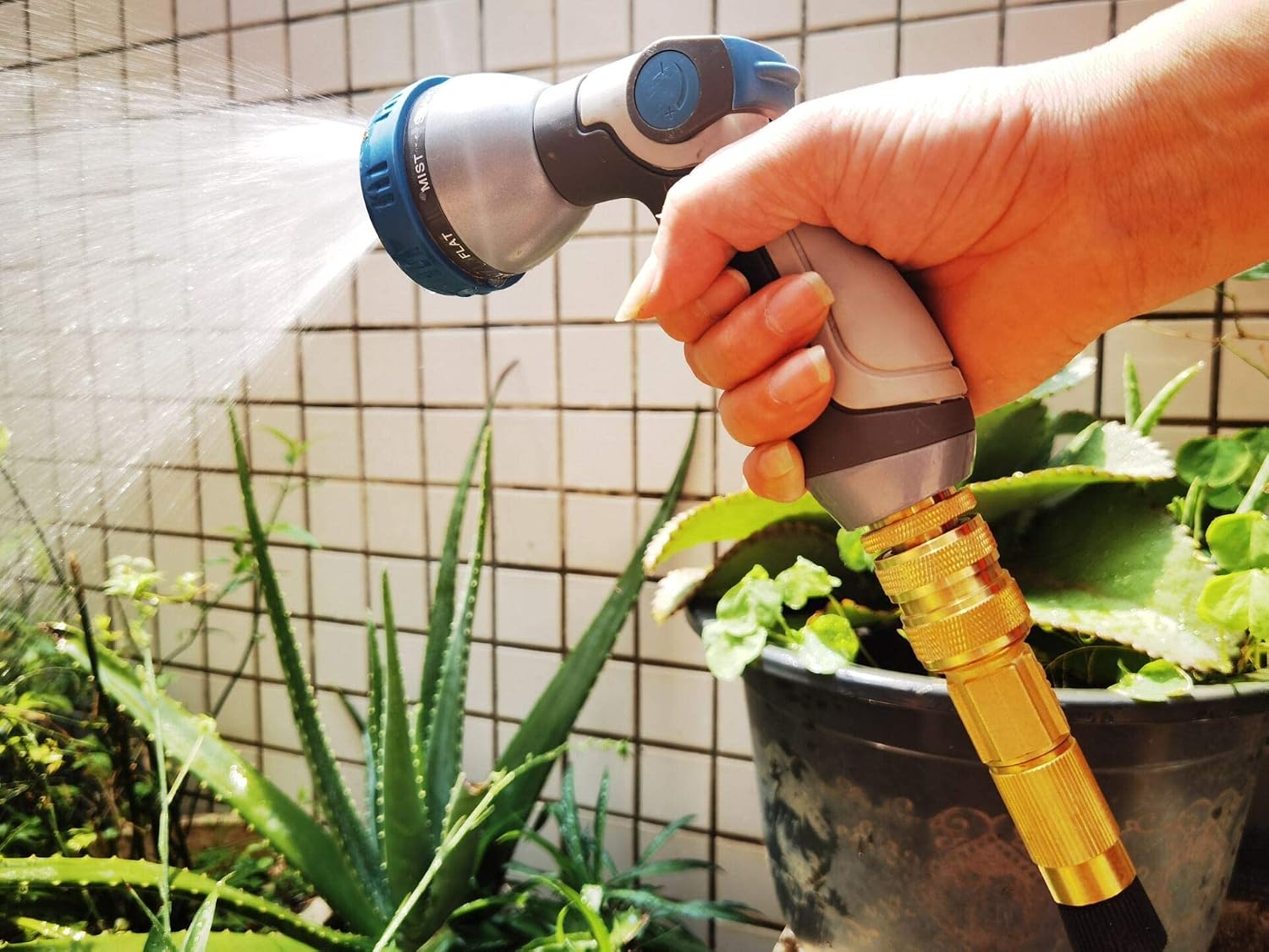PLG Brass Garden Hose Quick Connect Fittings 3/4 Inch - Leak-Proof for Nozzles, Watering & Car Washing, 4 Pack