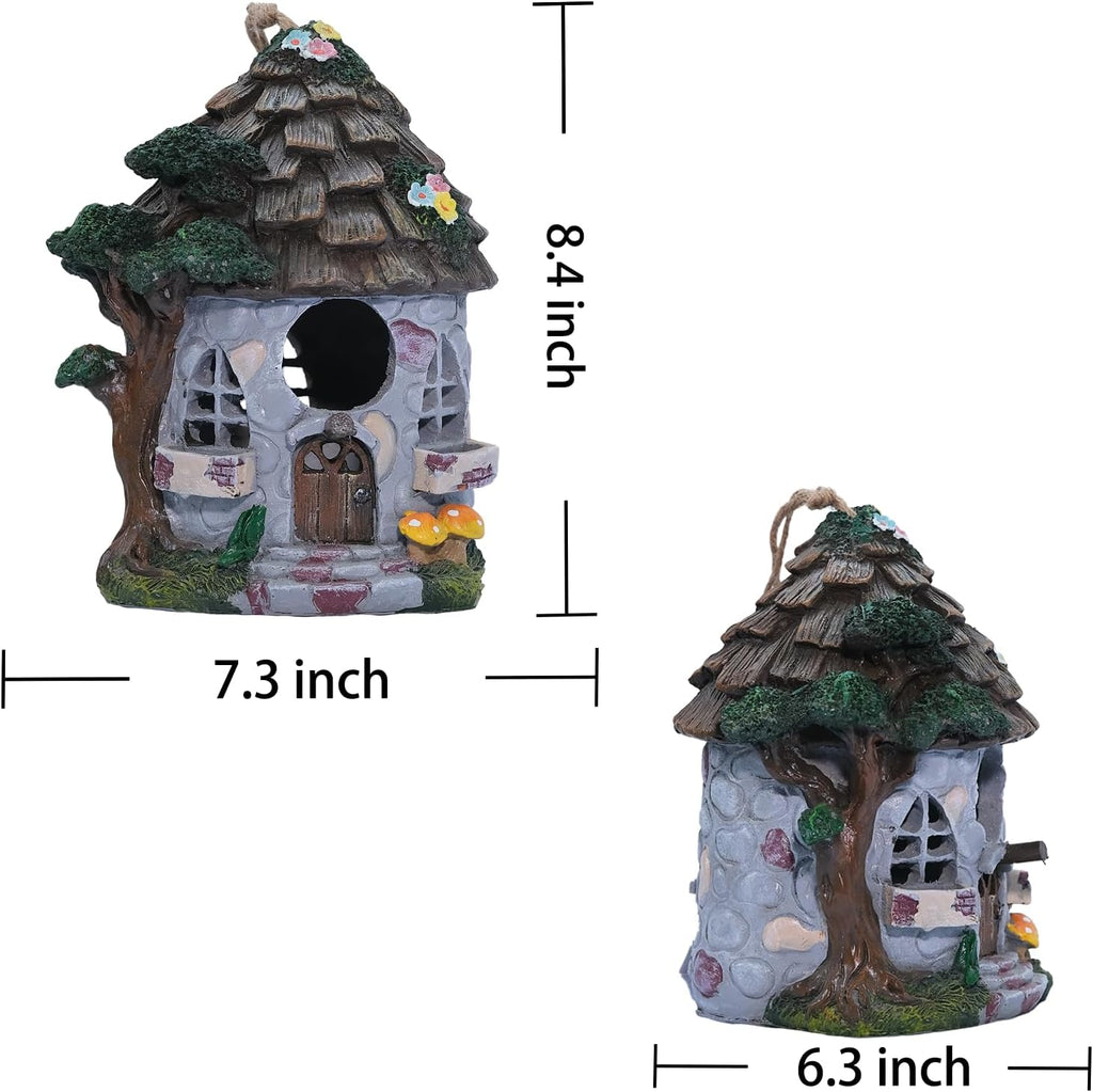 Bird Houses for Outside Resin Bird House Room Garden Courtyard Backyard Decor Handmade House