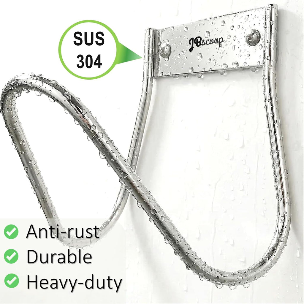 JBscoop Garden Hose Holder Stainless Steel Small Wall Mount Garden Hose Hook, Ideal for Water, Air, Hydraulic Hose