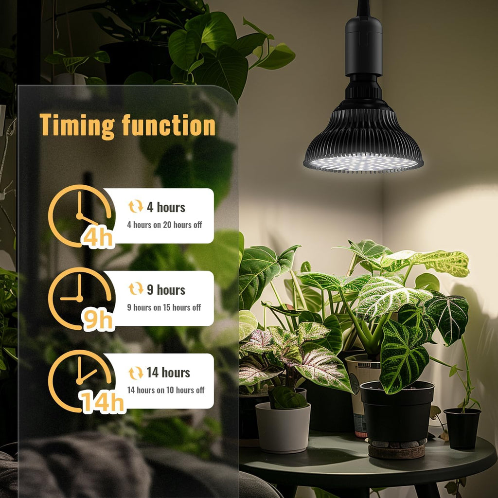 Hanging Grow Lights for Indoor Plants, 25W 5000K, LED Light Bulbs | LED Grow Light, Height Adjustable Pendant, Full