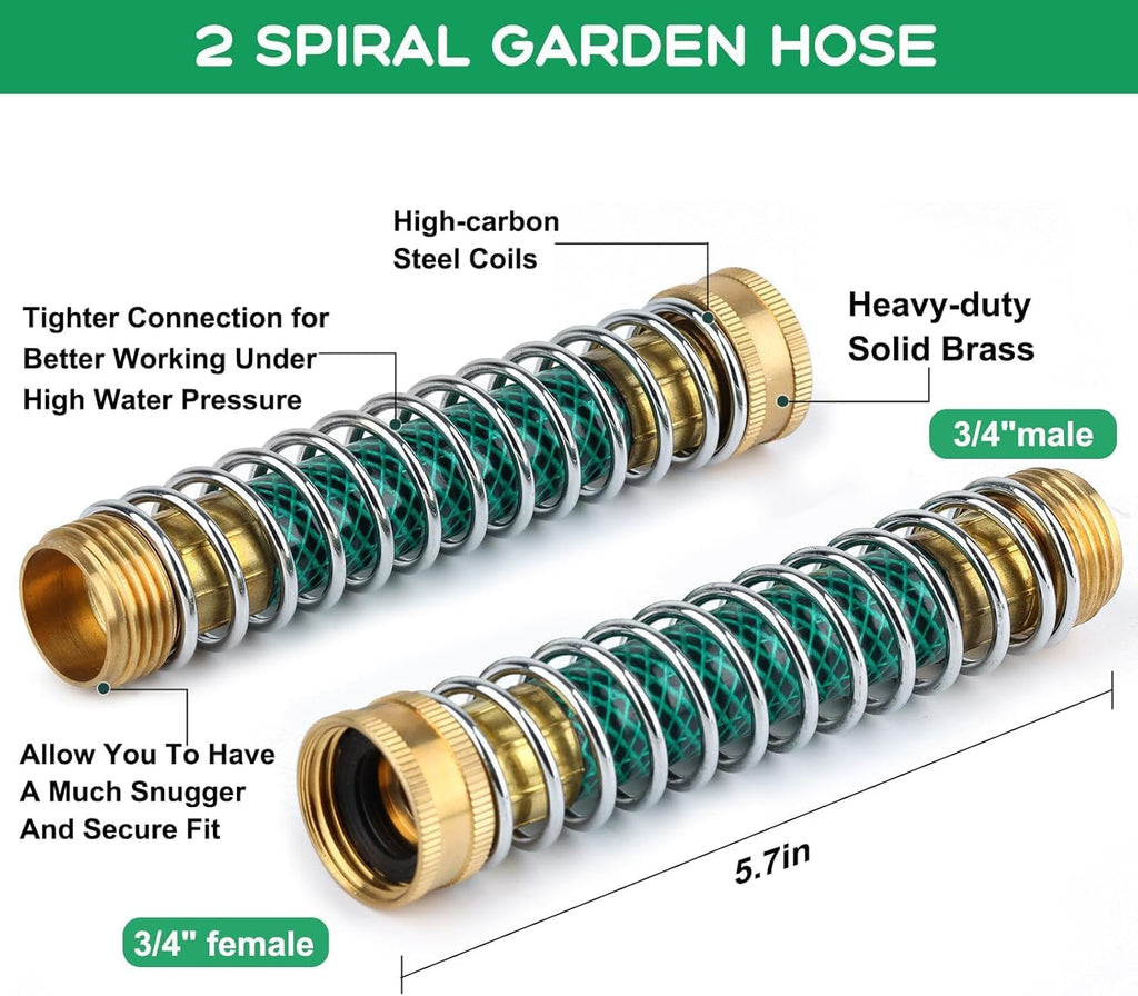 Garden Hose Splitter 2 Way, Heavy Duty Brass Y Valve Water Hose Splitter With Stainless Steel Long Handle Outdoor Full