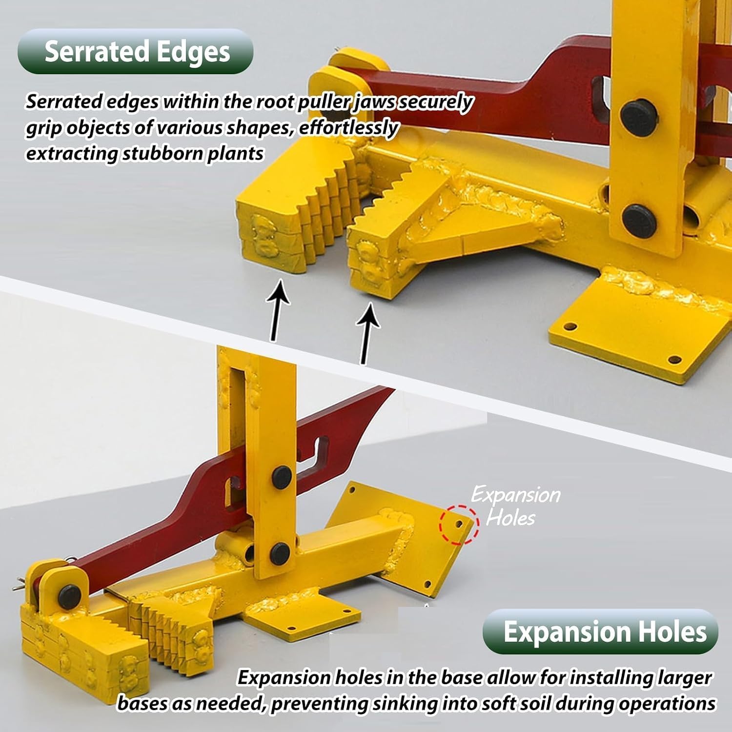 Heavy Duty Tree Puller, Large Sapling Puller, Manual Tool Uses High Leverage to Fully Uproot Stubborn Shrubs, Vines &