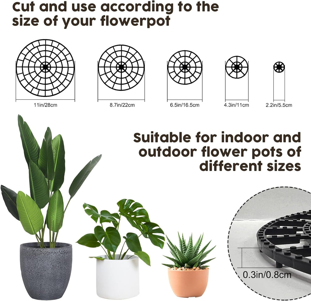 10 PCS Plant Riser for Pots In/Outdoor, Patio & Deck Floor Protector Flower Plant Stands 12 inch Adjustable Pot Risers