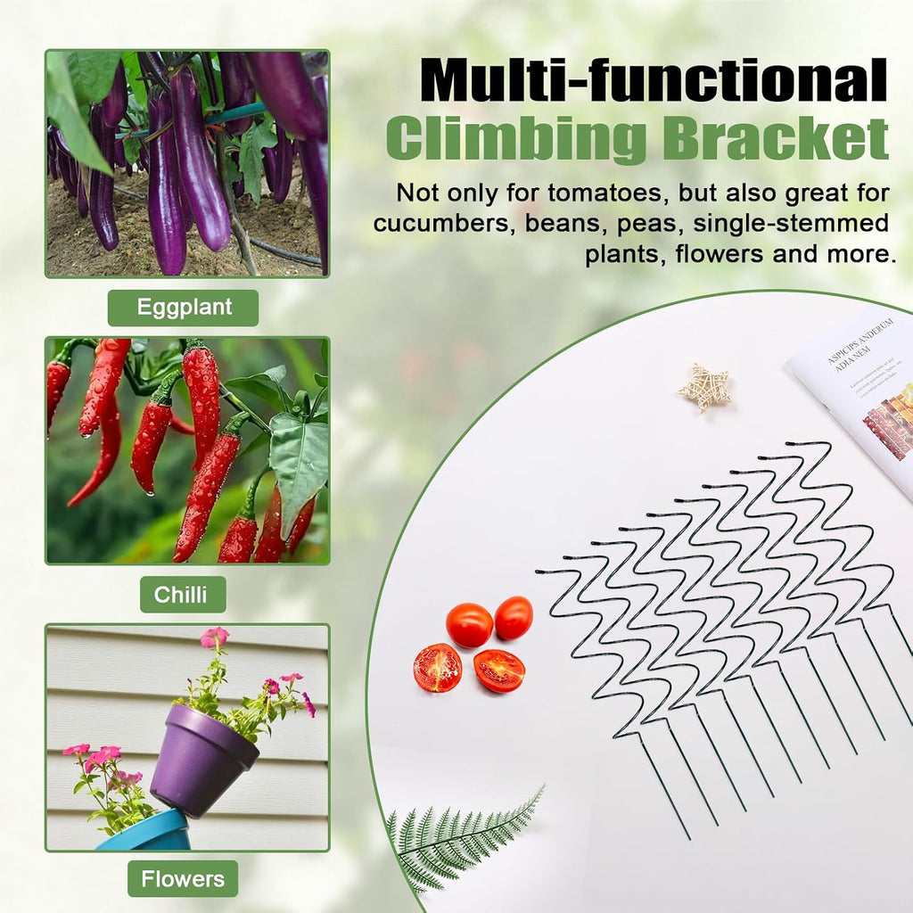 10 Pack Tomato Twist Stake, Spiral Tomato Stakes for Indoor Outdoor, Spiral Garden Stakes for Climbing Plants
