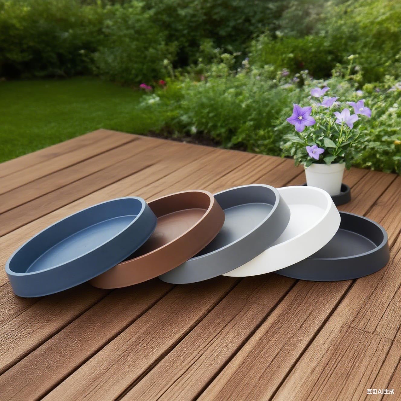 Plant Saucer Tray for Ceramic Plastic Pots, 20 inch Plant Saucers for Indoors, Pot Saucers Trays, Bird Bath Bowls