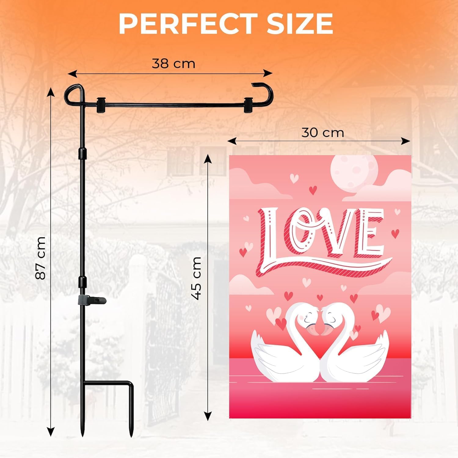 Double Sided Seasonal Garden Flags Set of 12-12x18 inch Yard Flags for Outside with Stand & Holder | Weather Resistant