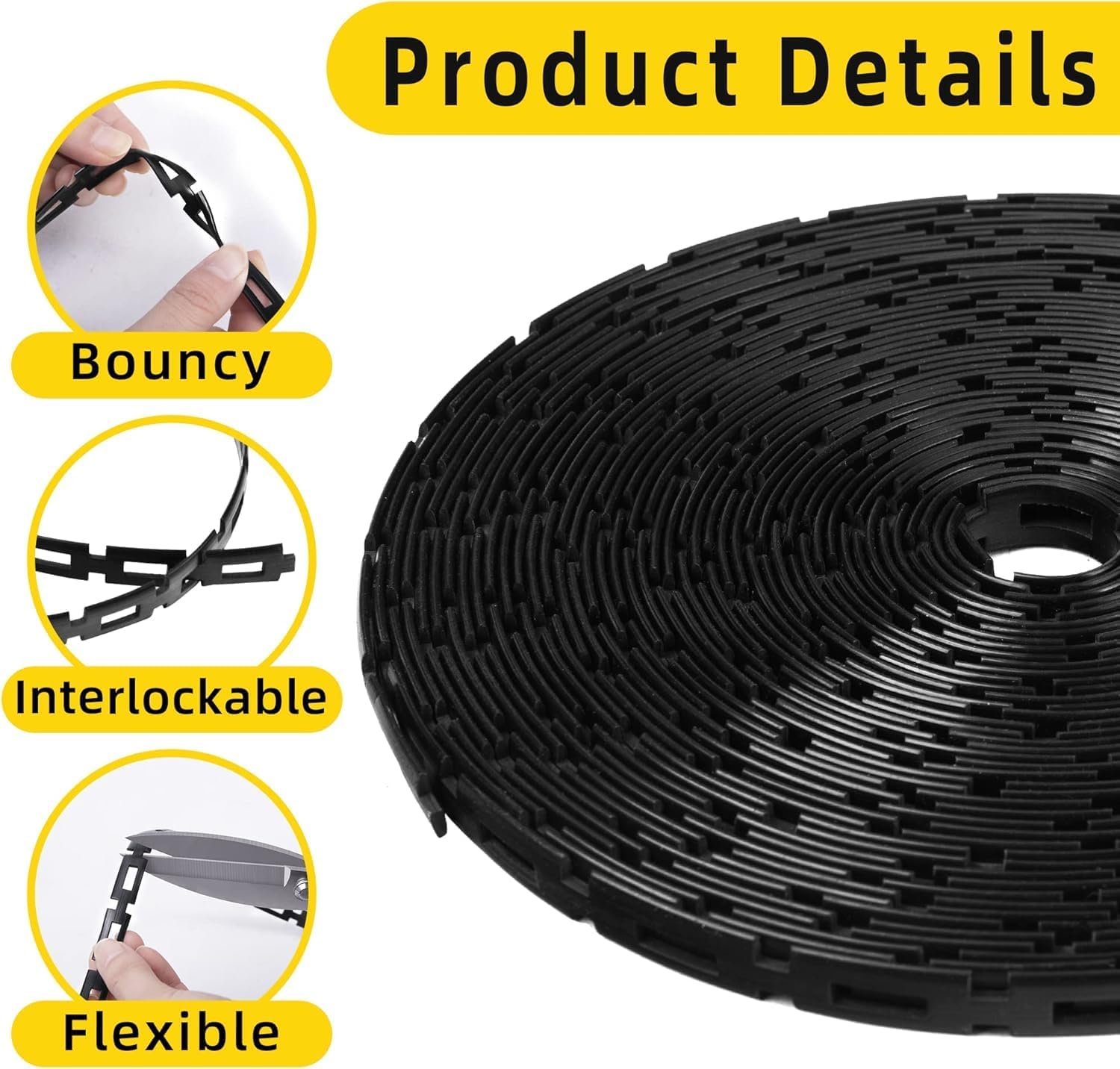 codree 2 Pcs 50Ft Plastic Chain Lock Tree Tie, 1/2 Inch Wide Adjustable Tree Support Straps for Staking, Flexible Cable
