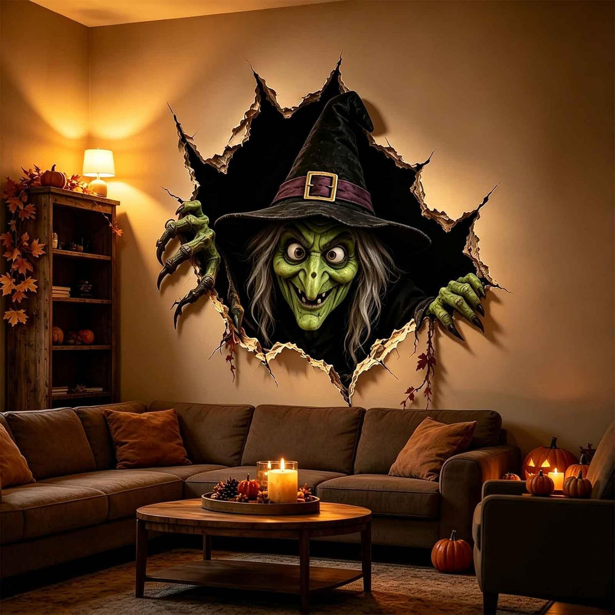 Halloween Neon Sign,Haunted House Decor,L Shaped,12.9x12.9inch,USB Powered