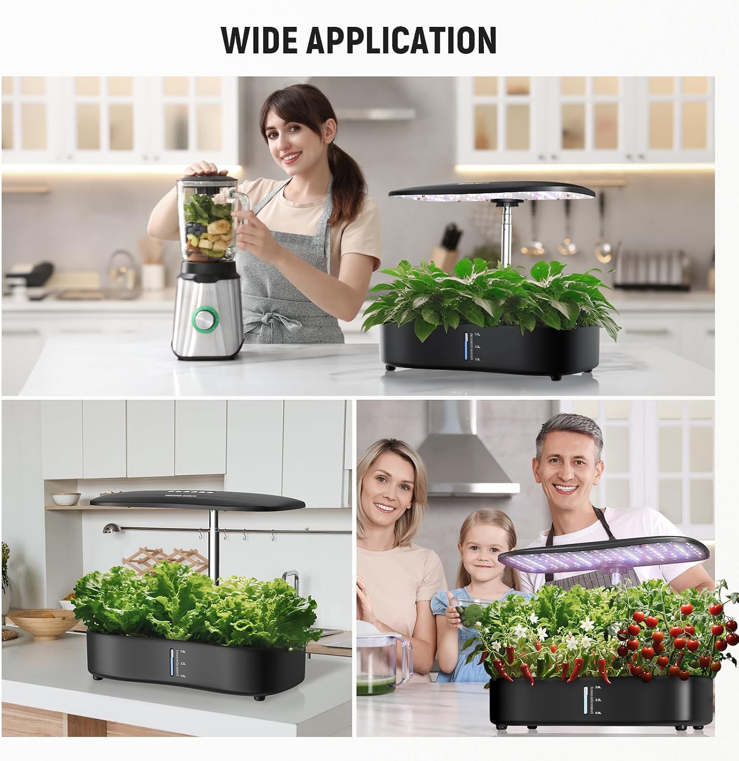 NEEWER Basics Hydroponics Growing System Kit with LED Plant Light/3 Growing Modes/12 Pods/Timer/LCD/Smart Quiet Pump