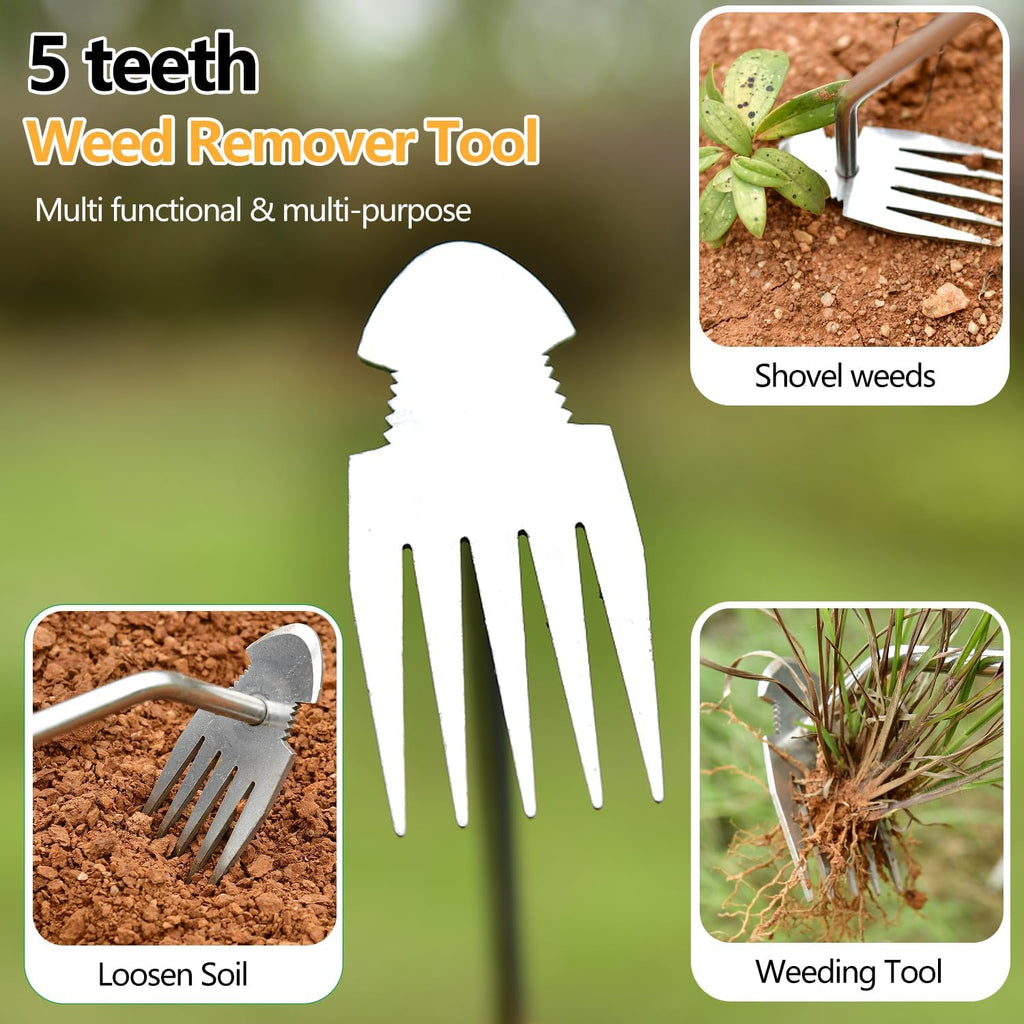 2026 Weed Puller Tool, 3 Pack New Garden Stainless Steel Weeder Tool Hand Weeder Tool,Multi-Purpose Weed Remover Tool