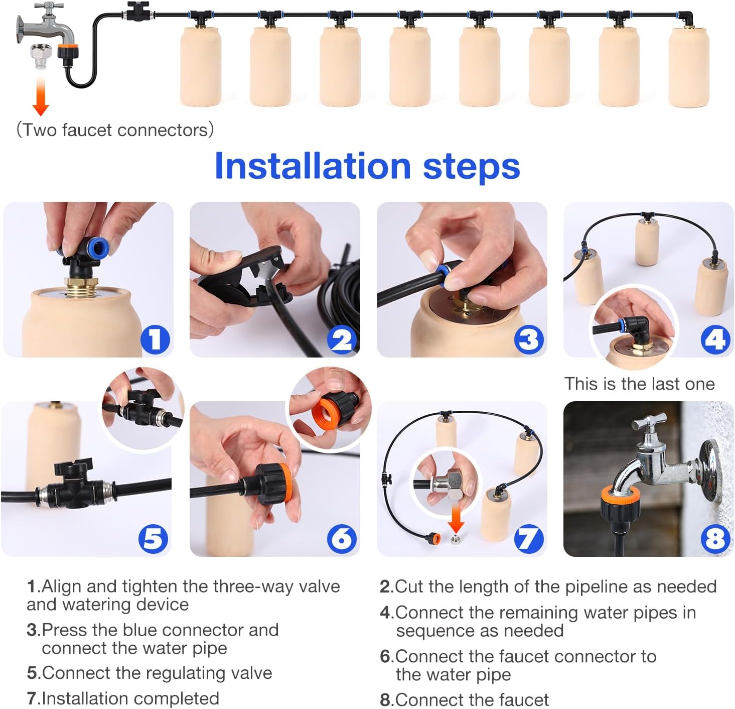 8pcs Ollas Irrigation System 3.1x3.1x6in Irrigation System for Garden Hydroponic Watering System Plant Watering Devices