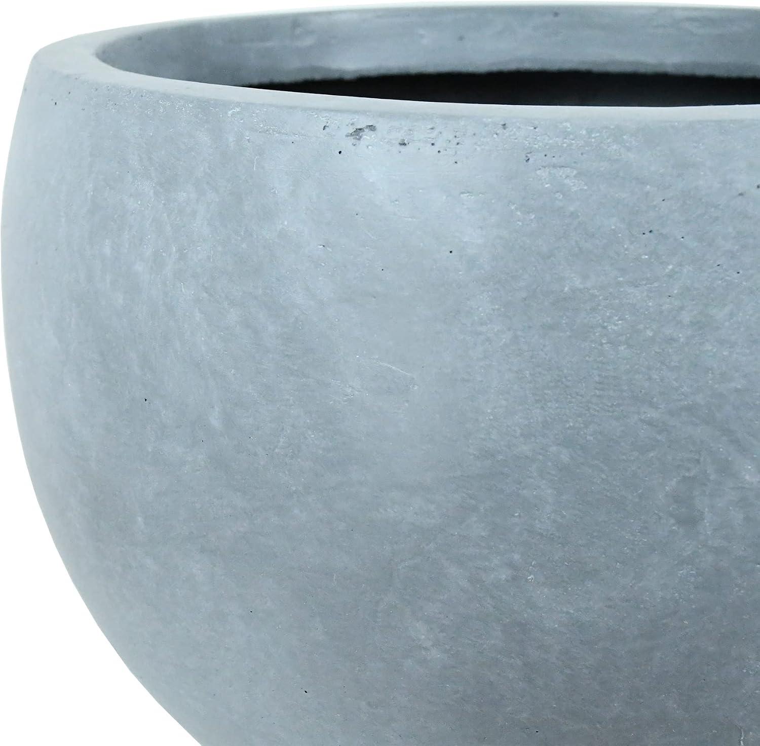 Kante Blue Gray Concrete Planter 20" Dia All-Weather Round Large Pot | Handcrafted Cement Bowl, Anti-Frost & UV