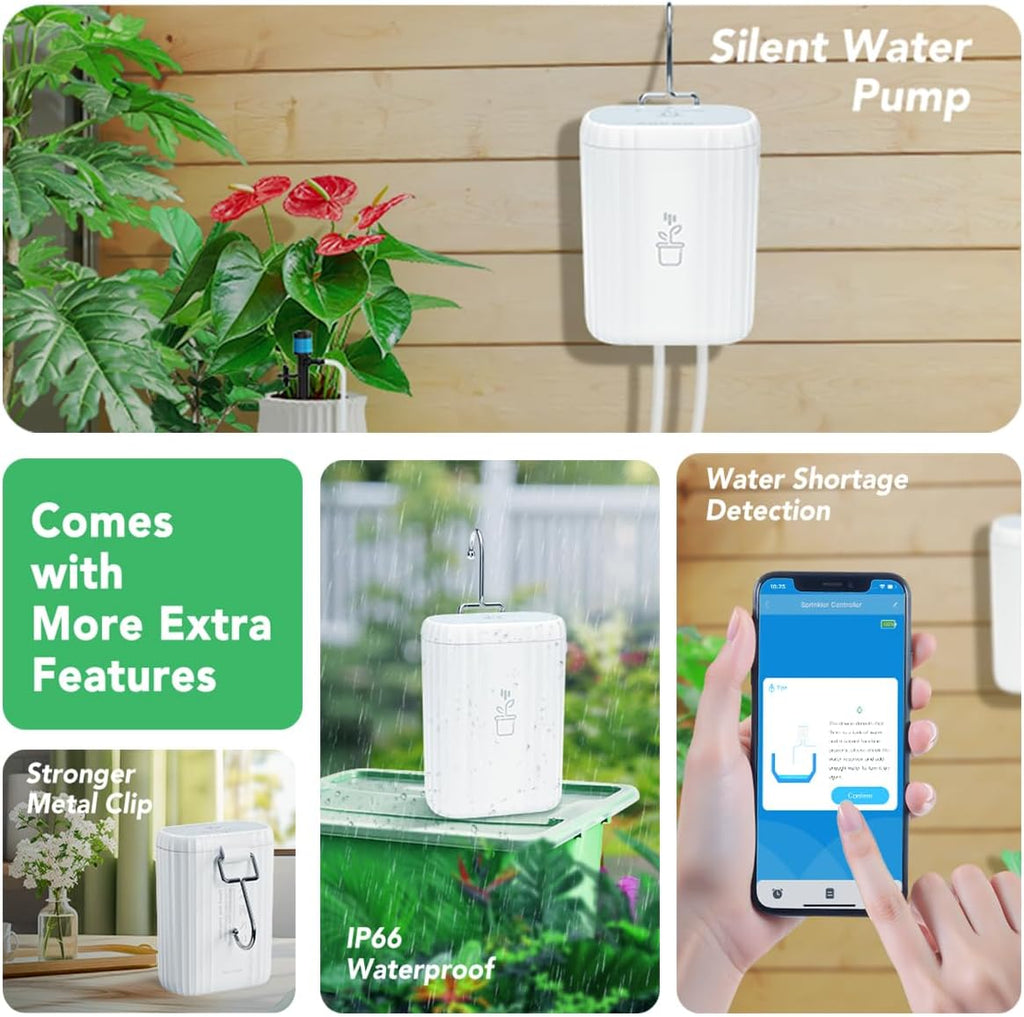 Smart Auto Drip Irrigation Kit for Indoor/Outdoor, GreenVation Automatic Plant Watering Devices for Potted Plants