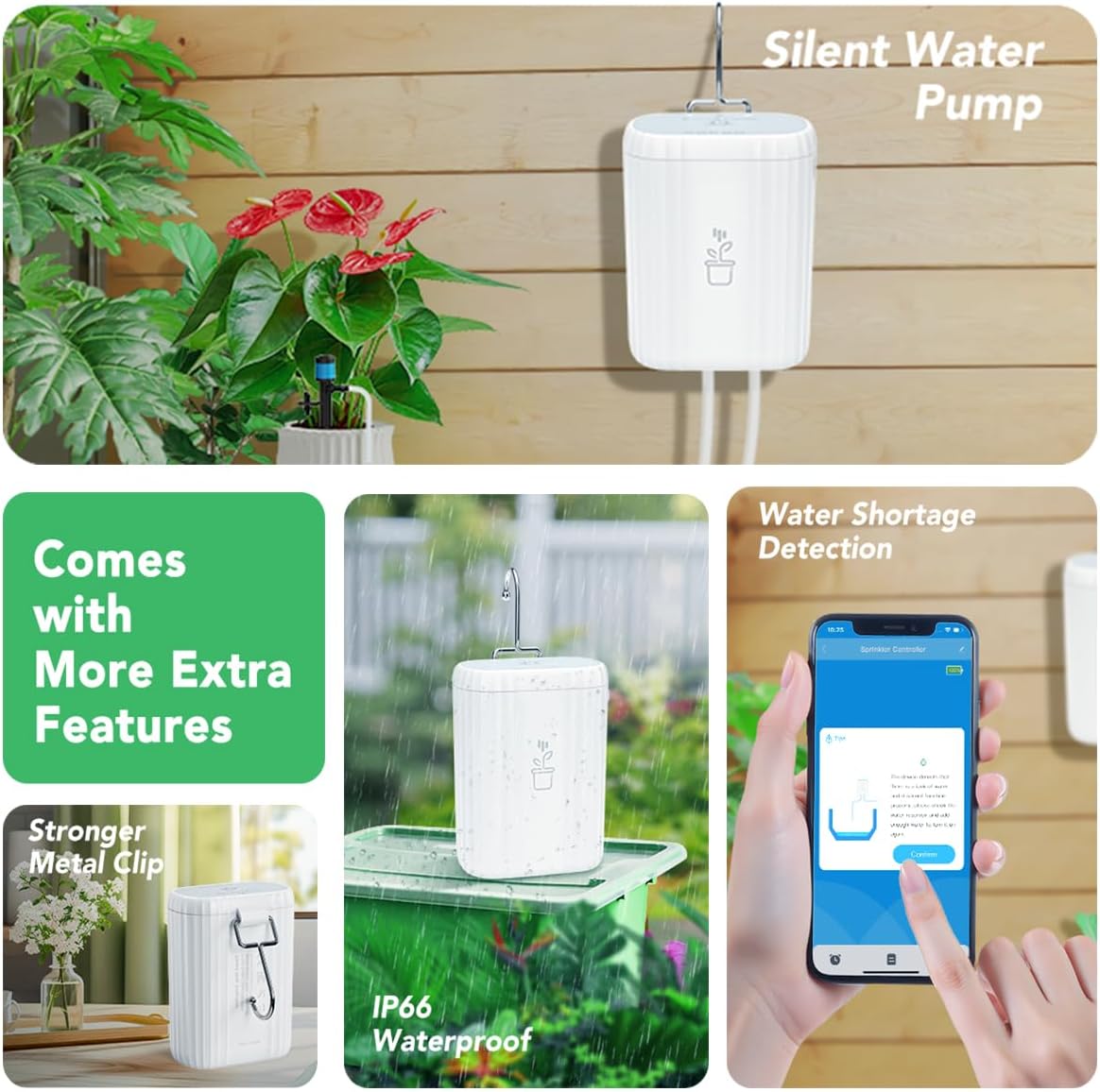 Smart Auto Drip Irrigation Kit for Indoor/Outdoor, GreenVation Automatic Plant Watering Devices for Potted Plants