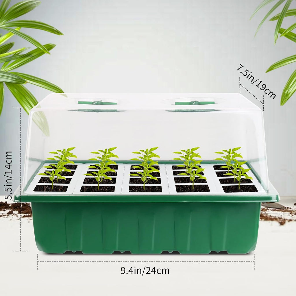 Sondiko Seed Starter Tray with Soft Silicone Cells, 80-Cell Starter Kit | Reusable Seedling Starter Trays with Humidity