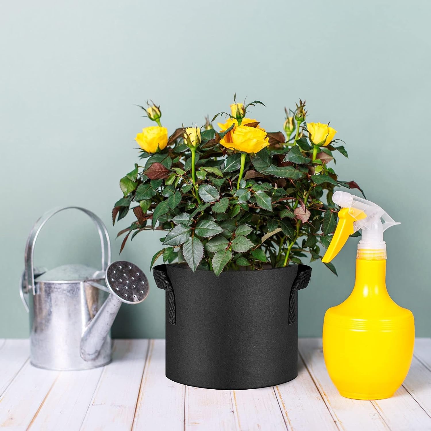 JNYONG 24-Pack 5 Gallon Thickened Non-Woven Grow Bags | Aeration Fabric Pots with Handles