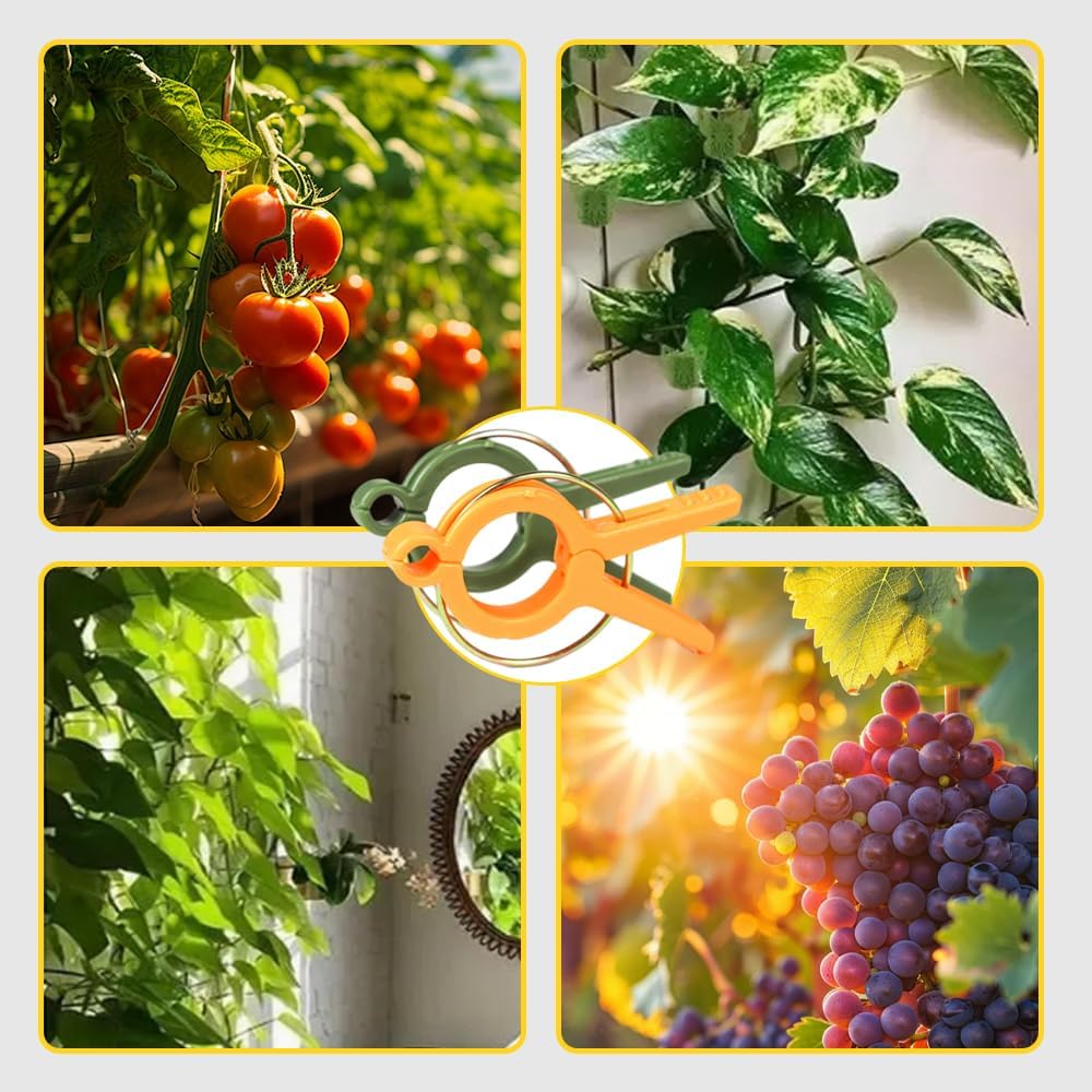 Plant Clips, 2026 Upgrade Plant Support Clips Reusable Garden Clips, Secured Plastic Plant Clips, Tomato Trellis Clips