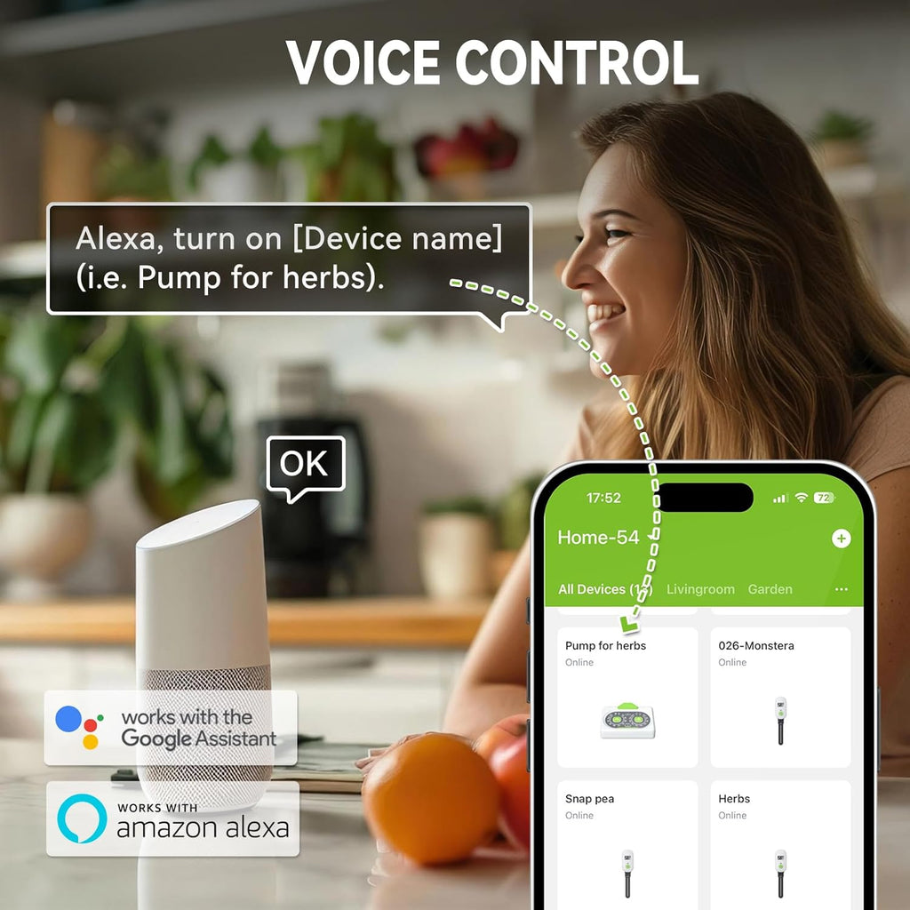 RAINPOINT WiFi Smart Programmable Solar Drip Irrigation System for Indoor Houseplant Water Up to 15 Pots, Compact