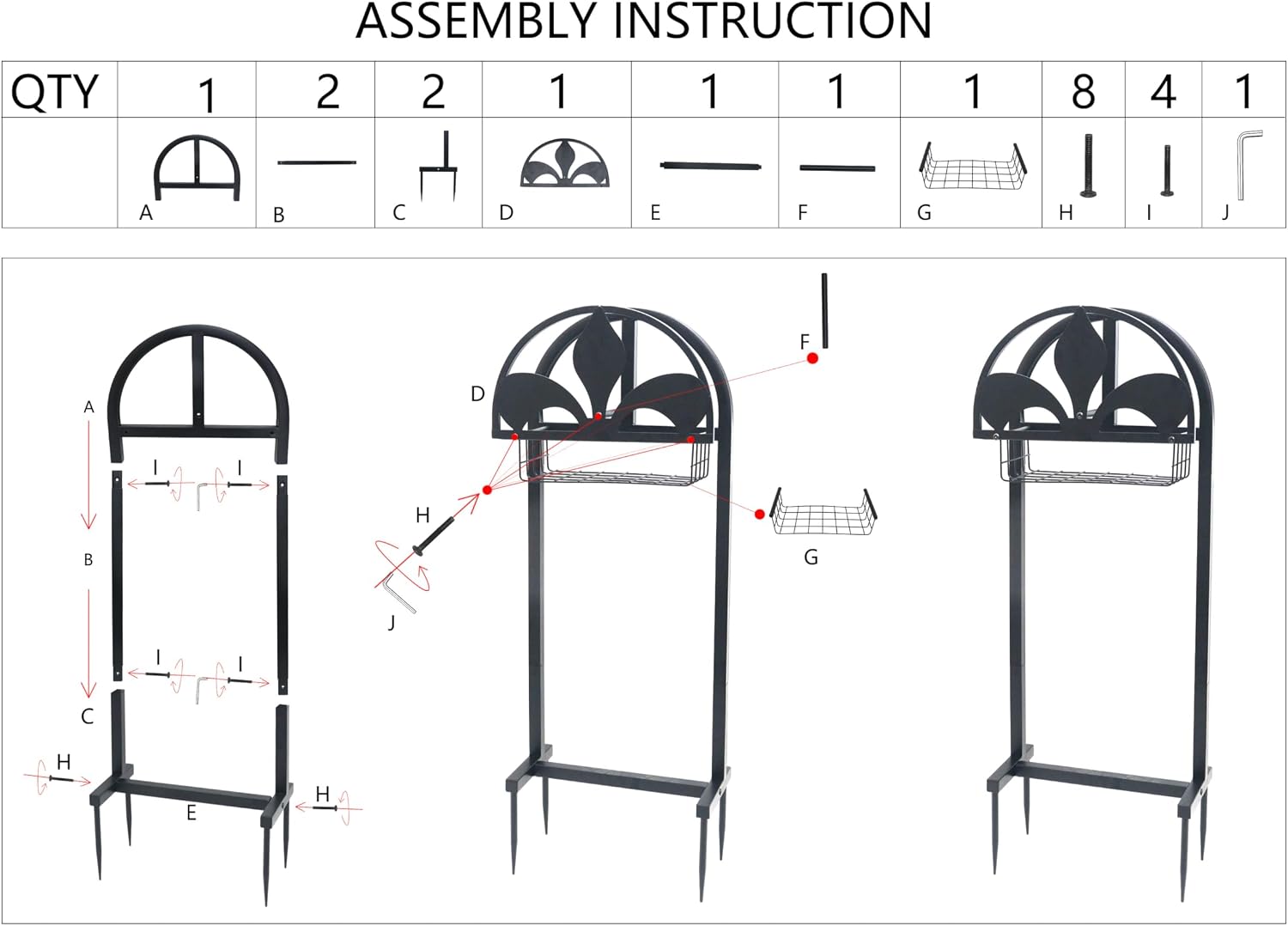 Garden Hose Holder, Water Hose Holders Stand Holds 160-Feet Freestanding Hose Reel Storage Hanger Rack for Outside Yard