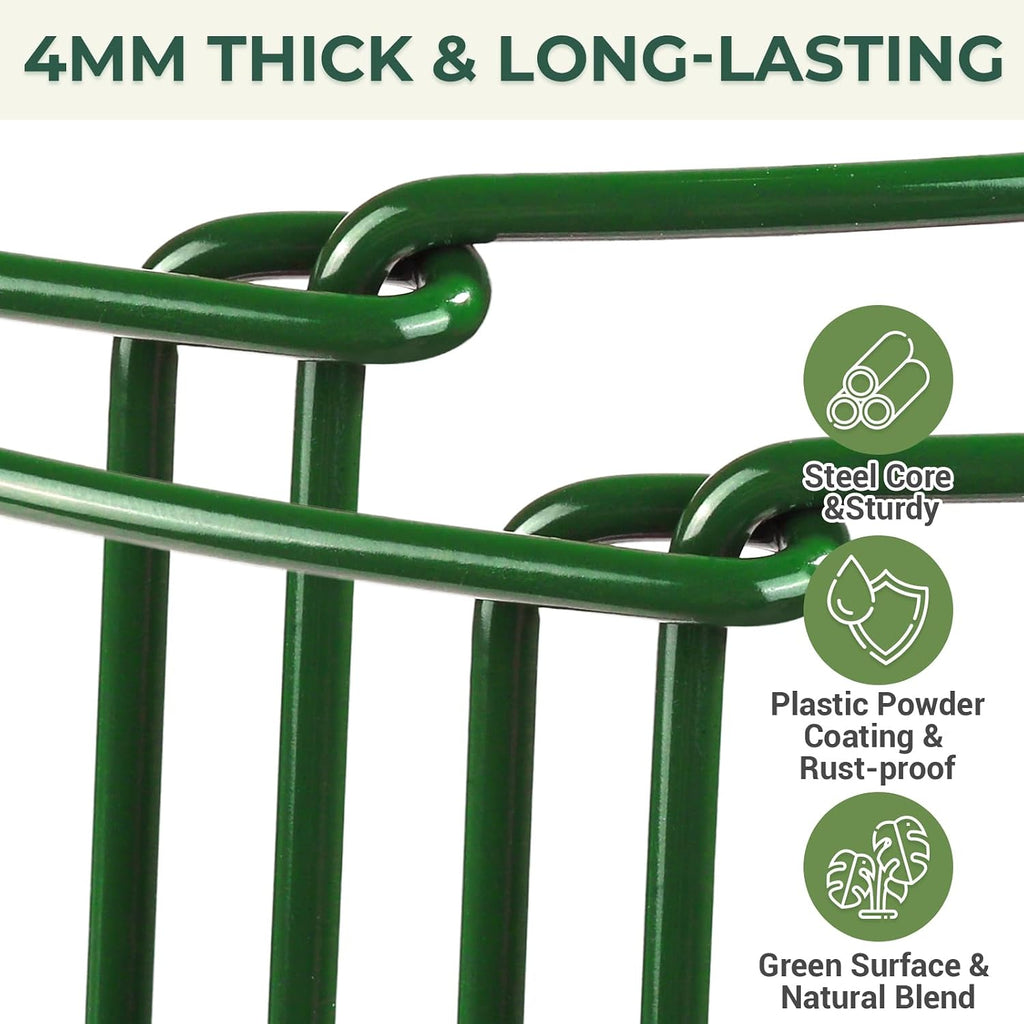 LEOBRO Plant Support, 8 PCS Peony Cages and Supports, Metal Plant Stakes, Plant Supports for Indoor Plants, Outdoor