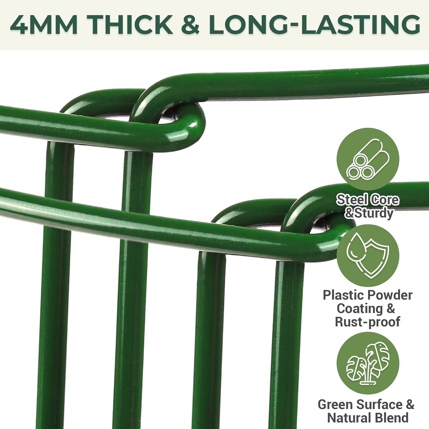 LEOBRO Plant Support, 8 PCS Peony Cages and Supports, Metal Plant Stakes, Plant Supports for Indoor Plants, Outdoor