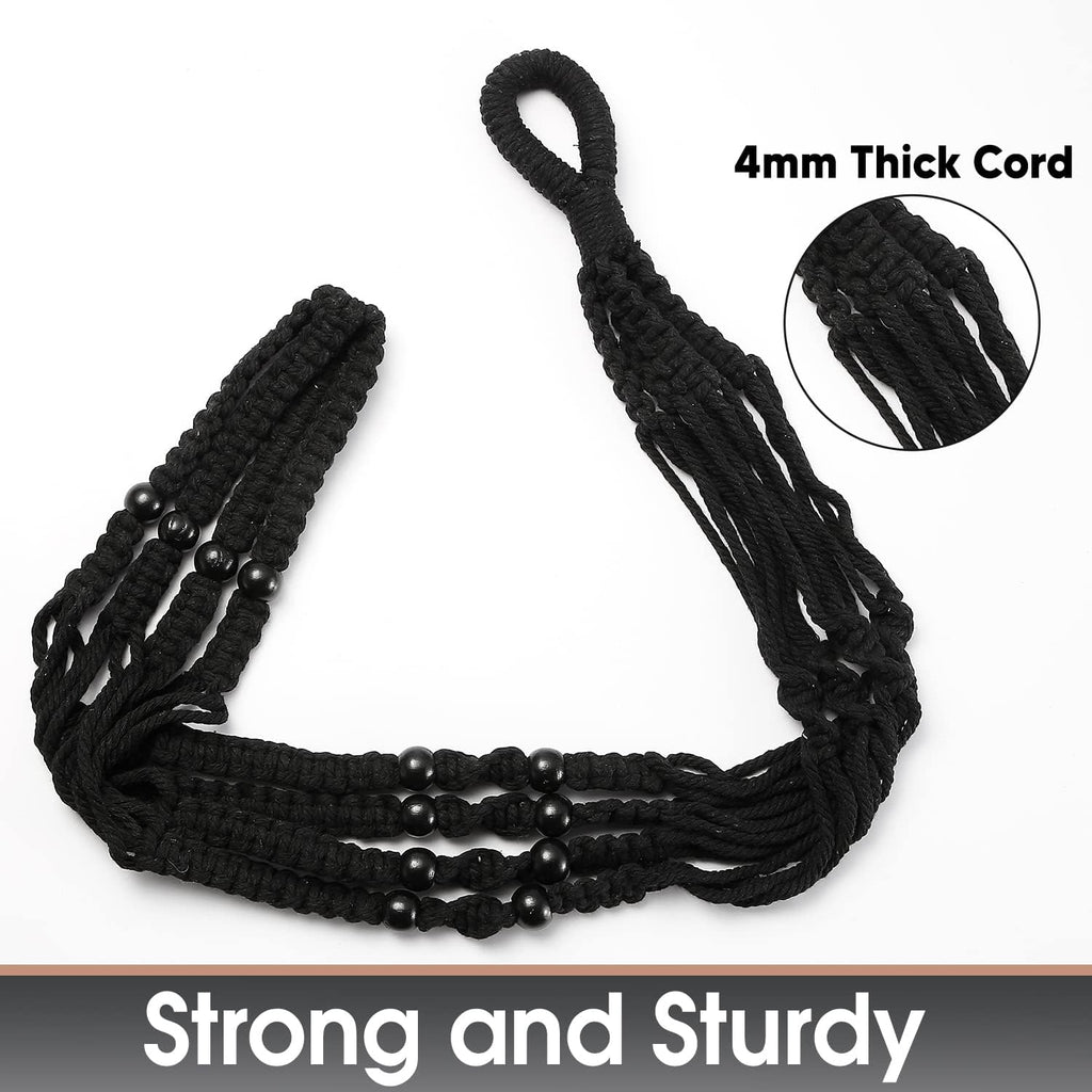 2 Pack Macrame Plant Hanger Large for 12 inch Pot, Large Plant Hanger | Large Macrame Plant Hanger, Long & Outdoor